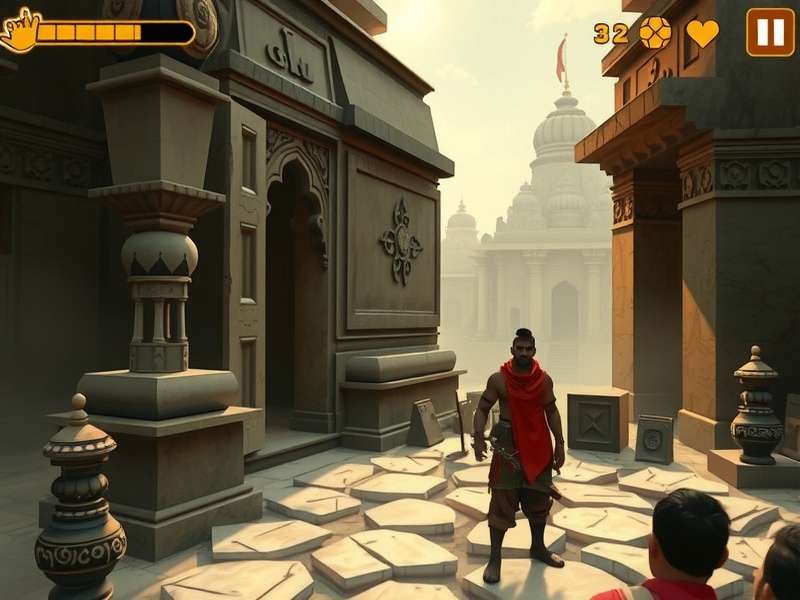 Bheem Time Travel gameplay screenshot showing character in ancient Indian setting